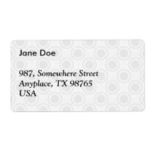 Weathered bullseye shipping labels