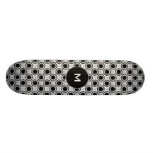 Weathered bullseye skate board deck