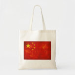 Weathered Chinese Flag Canvas Bag