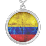 Weathered Colombia Flag Custom Jewelry