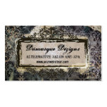 Weathered Grunge Damask Business Card