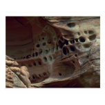 Weathered holes in sandstone post cards