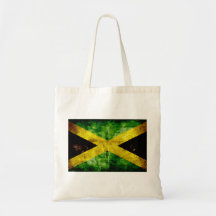 Weathered Jamaica Flag Canvas Bags