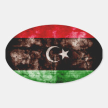 Weathered Libya Flag Sticker