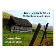 Weathered Old Barn and Farm Fence in the Country Business Cards