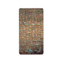 Weathered Stain Old Brick Wall Background Custom Address Label