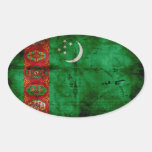 Weathered Turkmenistan Flag stickers