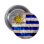Weathered Uruguay Flag Buttons
