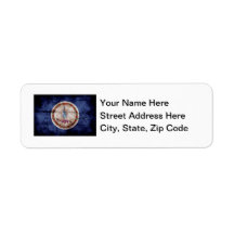 Weathered Virginia Flag Custom Return Address Label