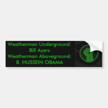 Weatherman Above and Below Ground ... Bumper Stickers