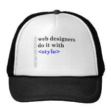 web designers do it with style trucker hat