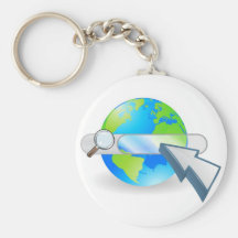 Web globe seach bar concept keychain