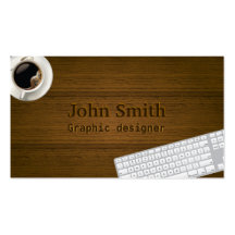 Web/Graphics Designer Workspace Business Card