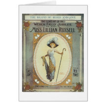 Weber Field Jubilee Vintage Songbook Cover Greeting Card