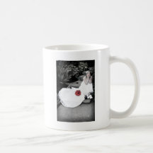 WedBouquetR091810StairsBW Coffee Mugs