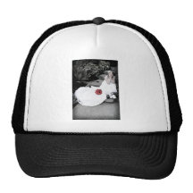 WedBouquetR091810StairsBW Mesh Hats