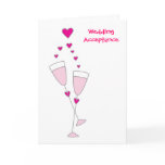 Wedding acceptance simple champagne toast card