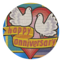 Wedding Anniversary Gifts Round Stickers