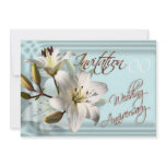 Wedding Anniversary Invitation Lilies Template