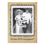 Wedding Anniversary Vintage Photo Template Personalized Announcements