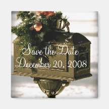 Wedding Announcement Christmas Magnet