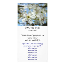 Wedding Announcement Save the Date cards Blossoms Custom Photo Card