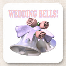 Wedding Bells 3 Beverage Coaster