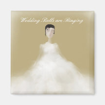Wedding Bells are Ringing Fridge Magnets