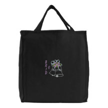 Wedding Bells BRIDE Tote Embroidered Tote Bag