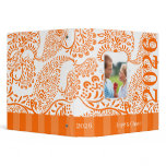 Wedding Binder Orange Paisley  Engagement Photo