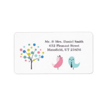 Wedding Birdies Shipping Address Label
