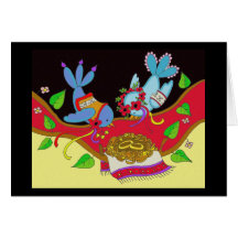 Wedding Birds Ukrainian Folk Art Card