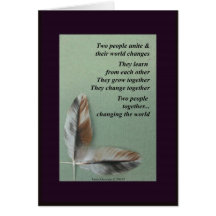 Wedding Bliss - Two People Unite Greeting Cards