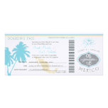 Wedding Boarding Pass to Mexico Announcements