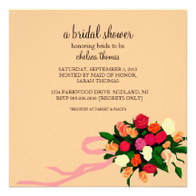 Wedding Bouquet Bridal Shower Invitation