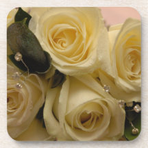 Wedding bouquet beverage coaster