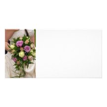Wedding bouquet photo card
