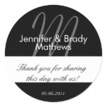 Wedding Bride & Groom Thank You Favour Sticker
