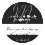 Wedding Bride & Groom Thank You Favour Stickers