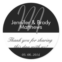 Wedding Bride & Groom Thank You Favour Stickers