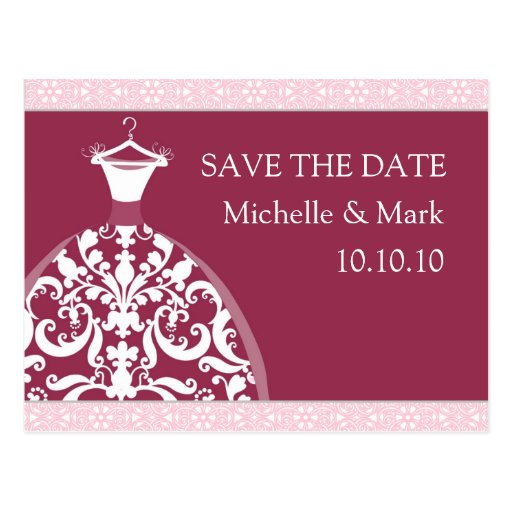Wedding Bride save the date Happy Red card Post Cards