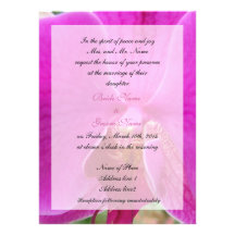 wedding, bride's parent's invitation pink orchid