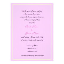wedding, bride's parent's invitation pink orchid