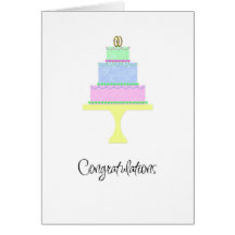 wedding cake card