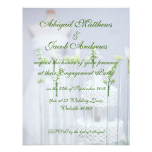 Wedding Cake & Dress Engagement Party Invitation