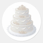 Wedding Cake Envelope Seal Round Stickers