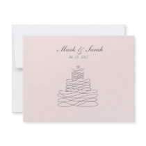 Wedding Cake Flourish Flower Pink RSVP