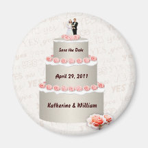 Wedding Cake Fridge Magnet