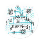 Wedding Cake I'm Getting Married stickers