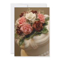 Wedding cake personalized invitations
